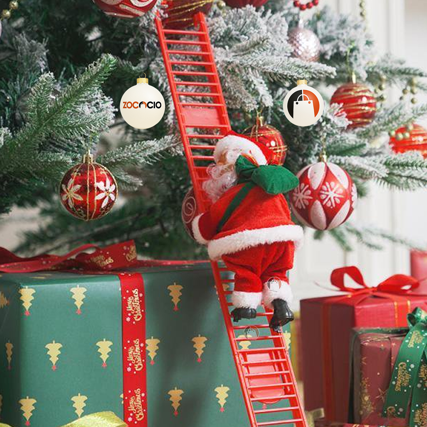 Miniatura 3 de Papa Noel Muñeco Mecánico Sube Y Baja